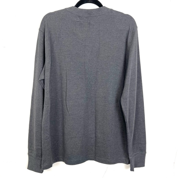 NWT St.John's Bay Super Soft Knit Henley Long Sleeve Shirt Grey Men's Large - Picture 3 of 3
